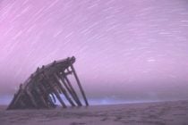 purple sky with stars