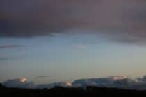 Clouds lit on one side