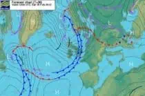 Cold front weather diagram
