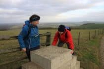 Tima nd Laura moss on Bignor Hill