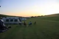 Sunset when camping