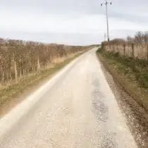 A road with mud on it